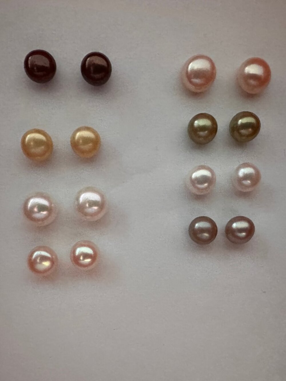 Set of Eight Pearl Earrings
